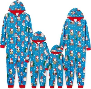 PATPAT Christmas Family Pajamas Matching Set Xmas Holiday Zip Up One Piece PJs - Picture 1 of 5