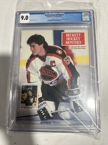 Beckett Hockey Monthly 4 February 1991 Statabase, Inc. Mario Lemieux CGC 9.0