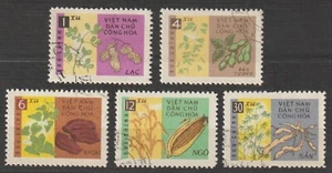 1962 North Vietnam Stamps Food Crops Scott # 224-228 Cto Never Hinged - Picture 1 of 1