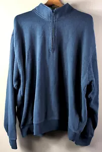 Orvis Mens Long Sleeved Sweater XXL 1/4 Zip Blue Item # 2XL 26XE 685576 - Picture 1 of 12