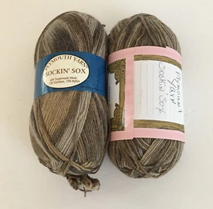 Lot 2 The Plymouth Sockin’ Sox Yarn Wool Bamboo Nylon - Picture 1 of 3