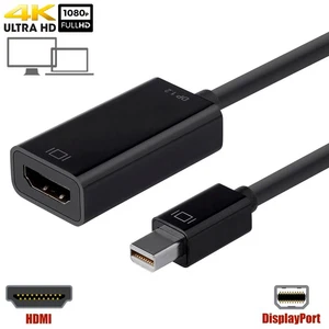 Mini DisplayPort DP Thunderbolt to 4K HDMI Passive Adapter Cable MacBook Pro Air - Picture 1 of 4