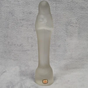 Statua Vintage Royal Leerdam Madonna Bambino Cristallo Smerigliato Stef Uiterwaal - Foto 1 di 9