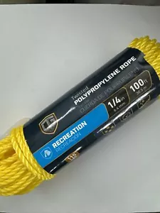 The guard Twisted Polypropylene Ylw Rope Recreation 1/4 In 100 Ft 115 Pounds  - Picture 1 of 5