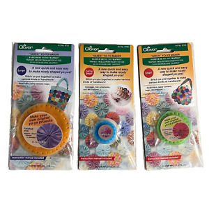 CLOVER CIRCLE YO YO Maker Crafts Quick Easy Set of 3 Small, Extra Small, Large