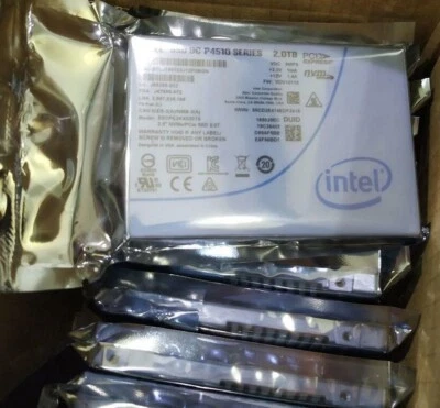 2TB Intel SSD P4510 Series DC NVME U.2 2.5" SSDPE2KX020T8 Solid State Drive - Image 1 of 4