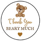 Thank You Beary Much Envelope Seals Labels Stickers Party Favors