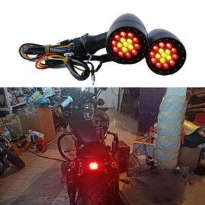 2PCS Motorcycle LED Turn Signal Light Blinker For Kawasaki Vulcan Honda CB1000R - Picture 1 of 12