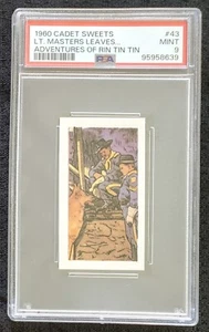 1960 PSA 9 Adventures Of Rin Tin Tin Lt. Masters Leaves Cadet Sweets Card #43 - Picture 1 of 2