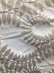 BEIGE Leaves Brocade Upholstery Drapery Fabric (54 in.) Sold By The Yard - Picture 1 of 6