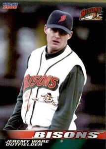 2002 Buffalo Bisons Choice #28 Jeremy Ware Guelph Ontario Canada Baseball Card