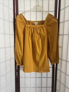 Blusa para mujer J CREW oro oscuro cuello cuadrado tallas S - Imagen 1 de 7