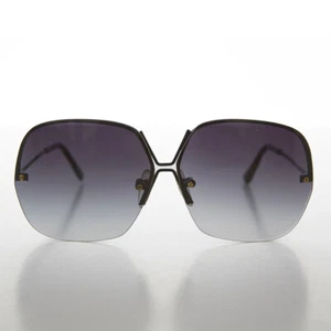 Big Square Rimless Vintage Sunglass - Lexi - Picture 1 of 3