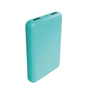 Laser 5000mAh Slim Powerbank - Aqua | Lightweight, USB, LED Indicator - Picture 1 of 4
