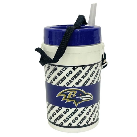 NFL Baltimore Ravens Plastic Thermos with Strap, 1 Liter Cover