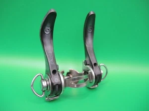 SIMPLEX CURVED DOWNTUBE SHIFTERS - CIRCA 1980`S - RALEIGH RECORD STYLE 28.6mm - Picture 1 of 8