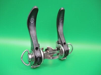 SIMPLEX CURVED DOWNTUBE SHIFTERS - CIRCA 1980`S - RALEIGH RECORD STYLE 28.6mm - Image 1 of 4