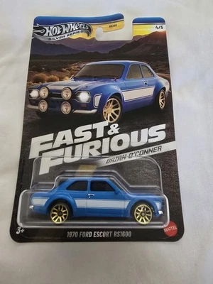 Ford Escort RS1600 Brian O’Connor 1970 serie Silver Fast & Furious Hot Wheels Foto 1 de 2