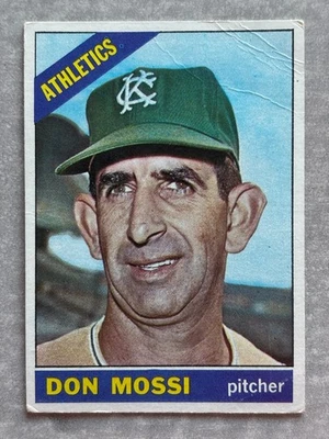1966 Topps DON MOSSI A's "Big Ears" Awkward Funny Real Baseball Trading Card #74 - Image 1 of 2