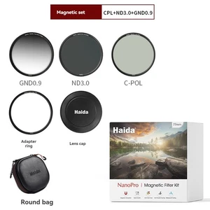 Haida 72 77 82mm NanoPro Magnetic Filter Kit, CPL + GND0.9 + ND1.8 + Cap + Case - Picture 1 of 6
