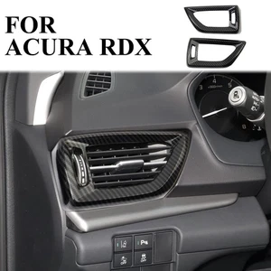 Tablero de instrumentos estilo fibra de carbono salida de aire lateral cubierta de ventilación de CA moldura para Acura RDX - Imagen 1 de 5