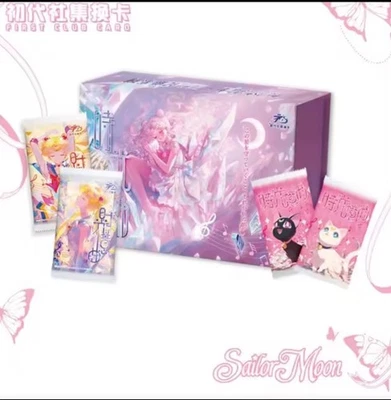 Jogo de cartas colecionáveis Sailor Moon pacote com 10 colecionador CCG caixa lacrada cristal rosa novo - Imagem 1 de 4