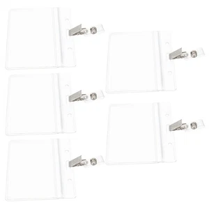 5 sets of Transparent Cards Holder PVC Cards Protective Cover Credit Holder - Picture 1 of 12