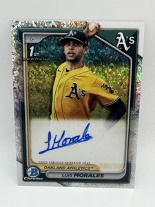 2024 Bowman Chrome Prospect Mini-Diamond Refractor /100 Luis Morales Auto - Bild 1 von 2
