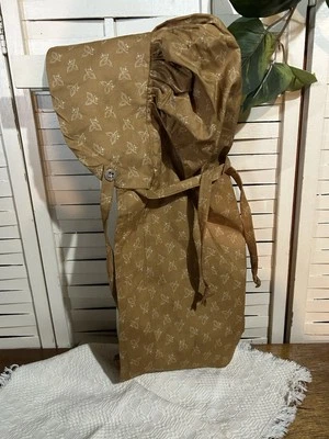 tea stained primitive cotton fabric bonnet prairie Antique Gold - Image 1 of 2