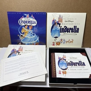 Deluxe CAV Laserdisc Edition Walt Disney's Masterpiece CINDERELLA 3 Disc Set VTG - Picture 1 of 24