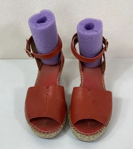 Clark's Artisan Collection Brown Leather Wedge Sandals Size 9.0M - Picture 1 of 24