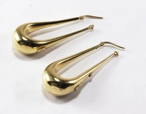 ROBERTO COIN ORECCHINI A CERCHIO TUBOLARI LUNGHI IN ORO GIALLO 18 KT, GOCCIA 1,84", 7,82 grammi - Foto 1 di 6
