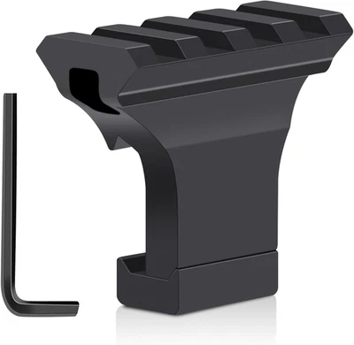 LONSEL 90° Picatinny Offset Rail Mount, 3 4 5 Slots 90 Degree Offset Picatinny Rail Mou