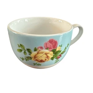 Royal Albert England Tea Coffee Cup Country Rose Floral Aqua 3.5” - Picture 1 of 7