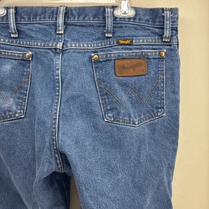Wrangler Jeans Uomo 34x30 Blu Denim Slim Fit Western Cowboy 36MWZPD Pantaloni - Foto 1 di 8