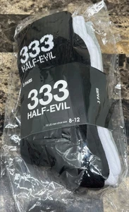 Half Evil 333 Crew Sock 3 Pack Men's Size 8-12 Black/White/Gray SS25 NEW - Picture 1 of 4