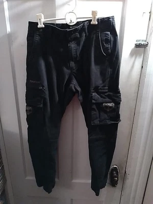 Womens Size Petite L Black Grimfrost Cargo Pants - Image 1 of 4