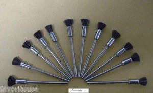 CEPILLO DE CERDAS EXTREMO MONTADO 3/16"" FÉRULA 1/4"" AJUSTE 3/32"" VÁSTAGO PAQUETE SUAVE DE 12 - Imagen 1 de 2