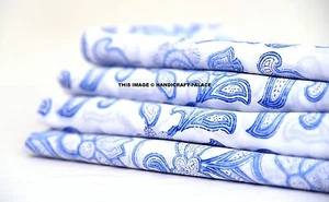 10 YARD Indian Cotton Bohemian Floral Fabric Voile Craft Sewing Fabric Handmade - Picture 1 of 3