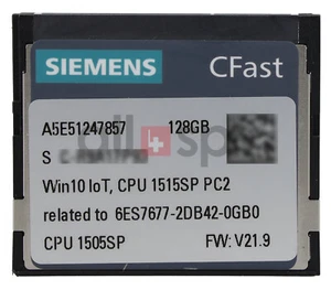 SIMATIC CFAST SPEICHERKARTE 128 GB WIN10IOT CPU 1515SP PC2 - A5E51247857 (USED) - Picture 1 of 2