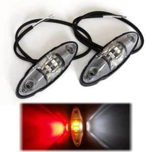 2x LED Begrenzungsleuchte Umrissleuchte rot weiß gelb Seitenleuchte LKW Anhänger - Bild 1 von 3