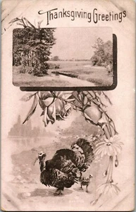 Vintage Erntedank Postkarte Erntedankgrüße Türkei und Feldansicht - Bild 1 von 4