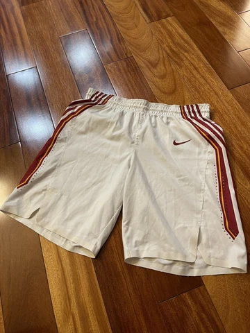 Nike USC Trojans 2017-18 Team Issue Basketball  Shorts Size 36 PE Home White Cover