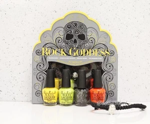 SALE! OPI ROCK GODDESS Mini Kit 4pk Gift SKULL BRACELET Halloween Collection Set - Picture 1 of 1