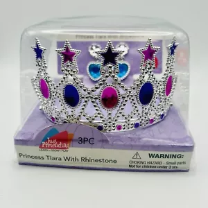 Princess Tiara W/Rhingstone 3 Pc 3+ Just Pretending- Learn Grow Play- Girls - Picture 1 of 9