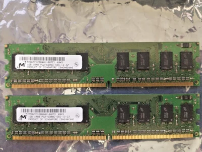 4GB 4x1GB MT8HTF12864AY-667E1 Micron 1GB PC2-5300 DDR2-667MHz non-ECC Unbuffered - Image 1 of 3