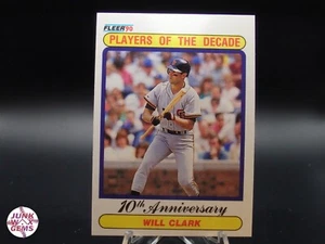 1990 Fleer Players of the Decade 10th Anniversary #630 Will Clark NM - Picture 1 of 2