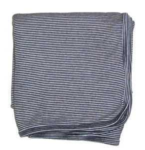 Carters Black White Stripe Baby Blanket Swaddle Jersey Cotton Stretchy - Picture 1 of 2