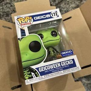FUNKO Pop! AD ICONS GEICO - GEICOWEEN GECKO #172 GREEN VINYL FIGURE! IN HAND! - Picture 1 of 4