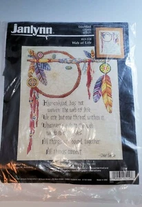 1999 Janlynn WEB OF LIFE Traumfänger gezählt Kreuzstich Kit NEW OLD STOCK - Bild 1 von 5